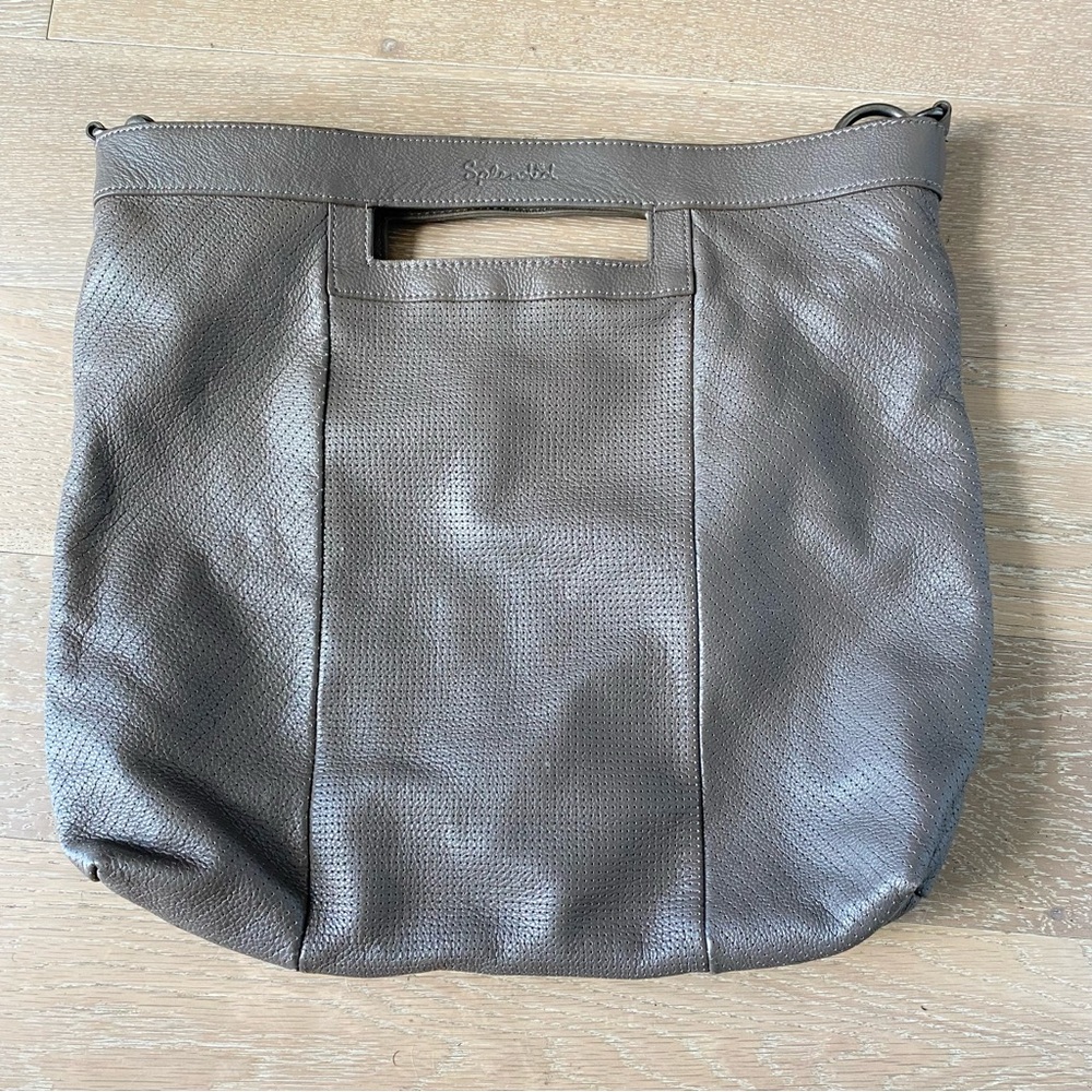 Splendid perforated Leather crossbody folding clutch Tote Bag